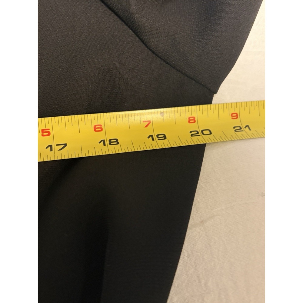 Vtg Talbot's Black Crepe Wrap Dress Sz 12 Long Slvs Office to Dinner Tailored - Picture 6 of 12